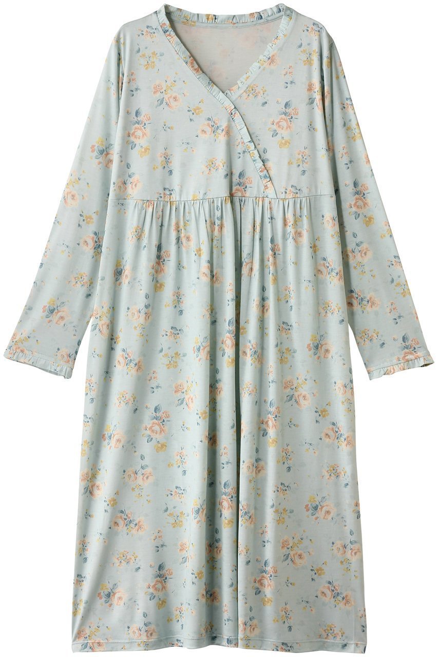 【キッドブルー/KID BLUE】の25シルクローズプリントナイティ インテリア・キッズ・メンズ・レディースファッション・服の通販 founy(ファニー) 　ファッション　Fashion　レディースファッション　Fashion for Women　シルク　Silk, 100% Silk　パジャマ　Pajamas, Sleepwear　プリント　Print, Printed Pattern　ローズ　Rose, Rose Motif　エレガント 上品　Elegant　ペパーミント|ID: prp329100004497721 ipo3291000000032833715