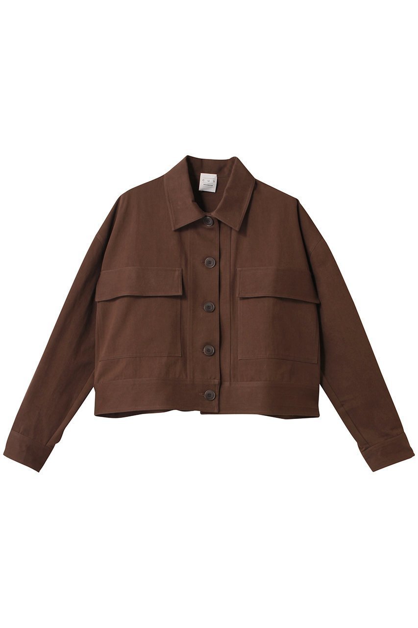 【サードマガジン/THIRD MAGAZINE】の【cus】コットンボクシージャケット インテリア・キッズ・メンズ・レディースファッション・服の通販 founy(ファニー) 　ファッション　Fashion　レディースファッション　WOMEN　アウター　Coat Outerwear　ジャケット　Jackets　ショート　Short　ジャケット　Jacket　トレンド　Trend　フラップ　Flap　ポケット　Pocket　NEW・新作・新着・新入荷　New Arrivals　ブラウン|ID: prp329100004497725 ipo3291000000031729409