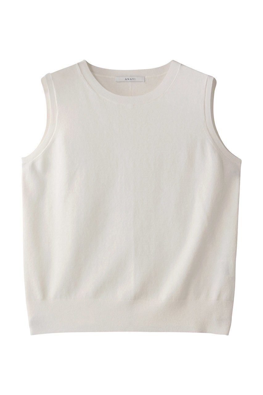 【アナイ/ANAYI】のシルクコットンボックスノースリーブ 人気、トレンドファッション・服の通販 founy(ファニー) 　ファッション　Fashion　レディースファッション　Fashion for Women　トップス・カットソー　Cut & Sew Tops　ニット　Knit Tops & Sweaters　キャミソール&ノースリーブ　Camisoles & Sleeveless Tops　カジュアルプルオーバー・ニットトップス　Pullovers & Knit Tops / Casual Pullovers　なめらか　Smooth, Silky Texture　シルク　Silk, 100% Silk　シンプル　Simple, Minimal　デニム　Denim, Jeans Material　ノースリーブ　Sleeveless, No-Sleeve　ボトム　Bottoms, Lower Wear　再入荷　Restock / Back in Stock　夏　Summer　春　Spring　S/S・春夏　SS, Spring/Summer, Warm Season　 other-1|ID: prp329100004497730 ipo3291000000035051955
