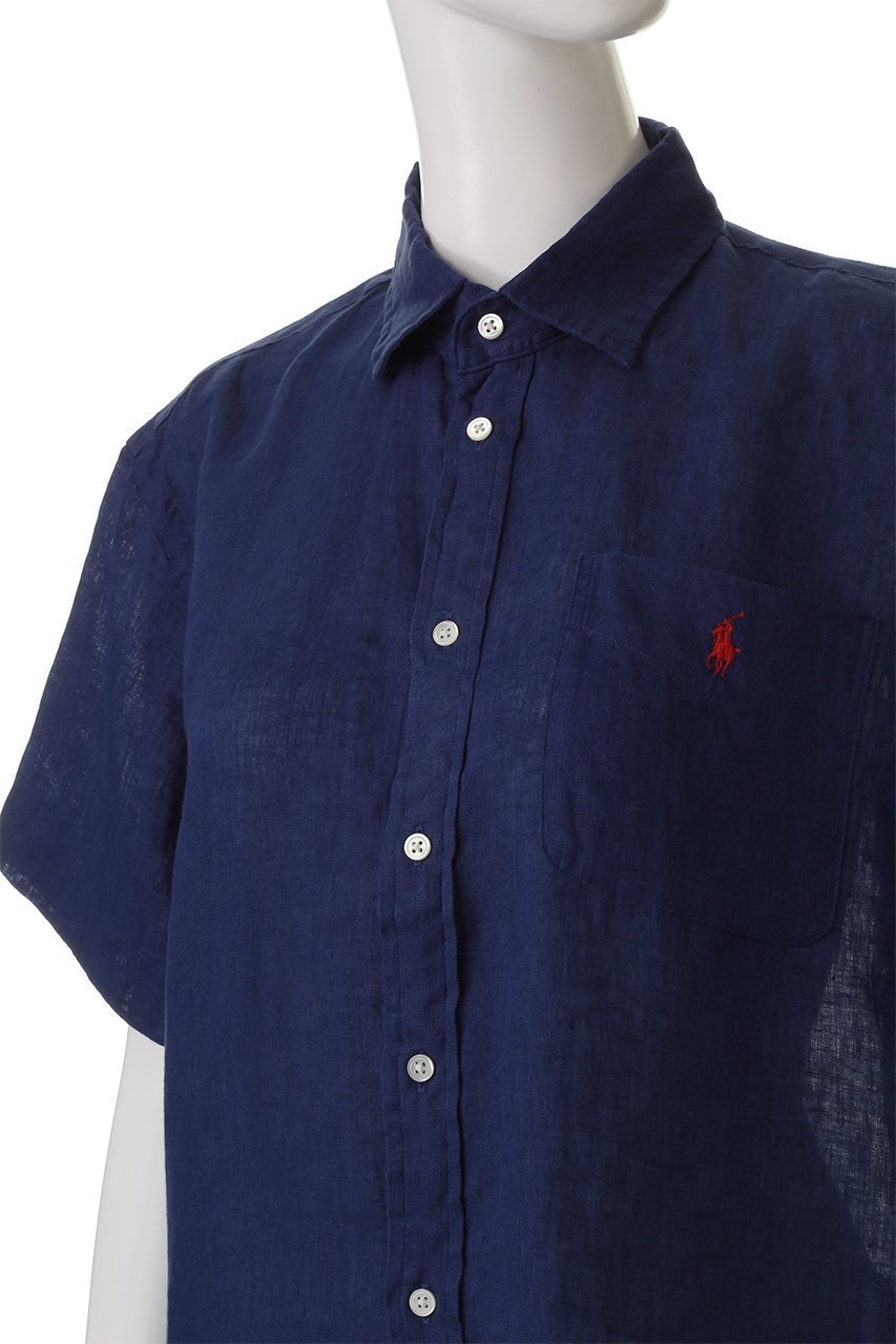 【ラルフローレン/RALPH LAUREN】の【POLO RALPH LAUREN】リネン ショートスリーブ シャツ 人気、トレンドファッション・服の通販 founy(ファニー) 　ファッション　Fashion　レディースファッション　Fashion for Women　トップス・カットソー　Cut & Sew Tops　シャツ・ブラウス・オフィスカジュアル　Elegant Blouses & Button-Ups　ショート　Short, Short Length　シンプル　Simple, Minimal　スリーブ　Sleeve, Long Sleeve / Short Sleeve　デニム　Denim, Jeans Material　リネン　Linen, Linen Fabric　エレガント 上品　Elegant　半袖　Short Sleeve, Half Sleeve　夏　Summer　other-5|ID: prp329100004499180 ipo3291000000032908950