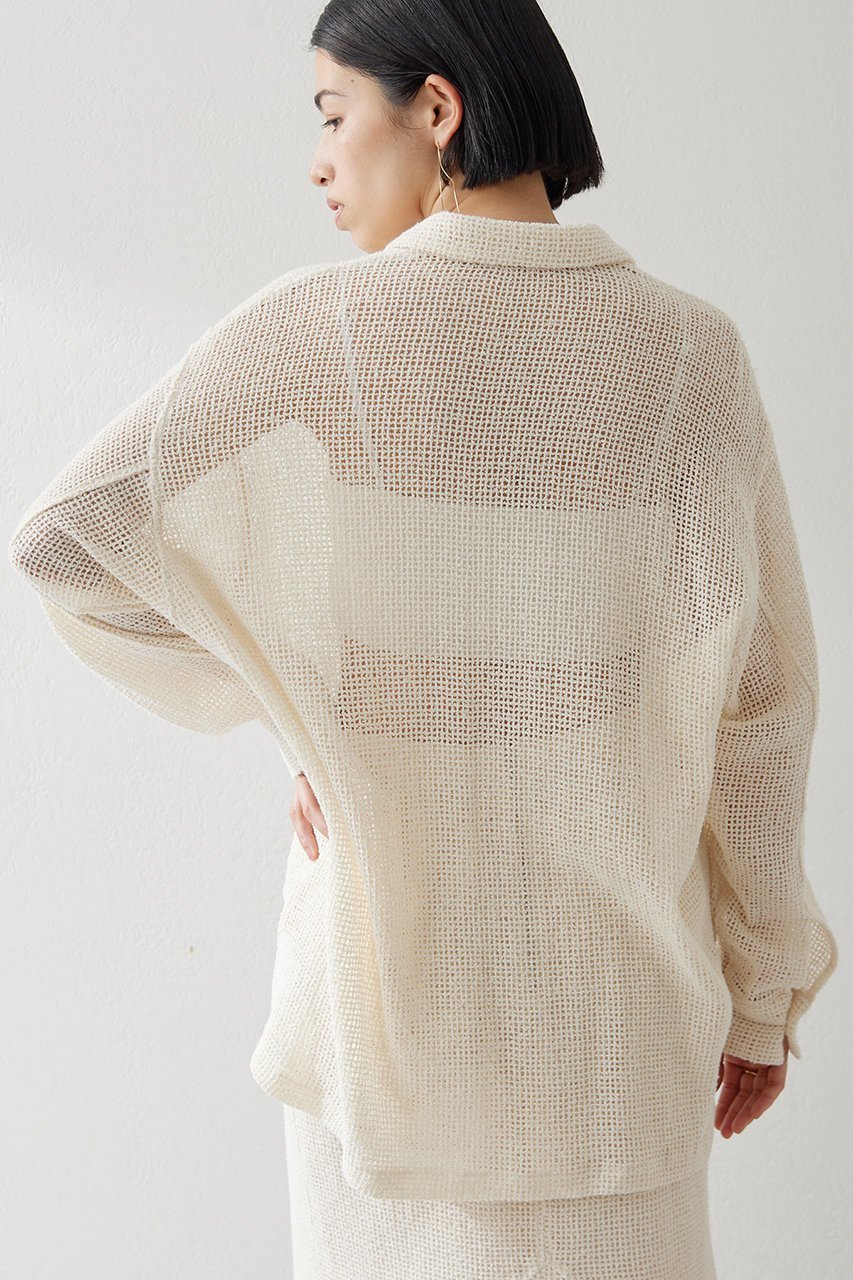 【ウィムガゼット/Whim Gazette】のメッシュカラミシャツ 人気、トレンドファッション・服の通販 founy(ファニー) 　ファッション　Fashion　レディースファッション　Fashion for Women　トップス・カットソー　Cut & Sew Tops　シャツ・ブラウス・オフィスカジュアル　Elegant Blouses & Button-Ups　おすすめ　Recommended / Our Picks　インナー　Innerwear　スリーブ　Sleeve, Long Sleeve / Short Sleeve　セットアップ　Set-Up, Coordinated Outfit　メッシュ　Mesh, Net Fabric　レース　Lace, Lace Fabric　ロング　Long, Long-Length　夏　Summer　春　Spring　S/S・春夏　SS, Spring/Summer, Warm Season　other-4|ID: prp329100004499195 ipo3291000000032810621