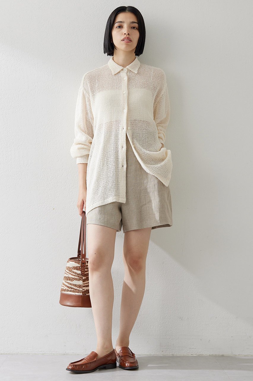 【ウィムガゼット/Whim Gazette】のメッシュカラミシャツ 人気、トレンドファッション・服の通販 founy(ファニー) 　ファッション　Fashion　レディースファッション　Fashion for Women　トップス・カットソー　Cut & Sew Tops　シャツ・ブラウス・オフィスカジュアル　Elegant Blouses & Button-Ups　おすすめ　Recommended / Our Picks　インナー　Innerwear　スリーブ　Sleeve, Long Sleeve / Short Sleeve　セットアップ　Set-Up, Coordinated Outfit　メッシュ　Mesh, Net Fabric　レース　Lace, Lace Fabric　ロング　Long, Long-Length　夏　Summer　春　Spring　S/S・春夏　SS, Spring/Summer, Warm Season　other-6|ID: prp329100004499195 ipo3291000000032810623