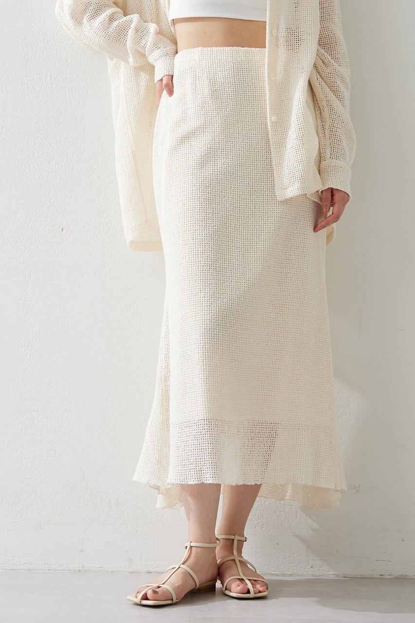【ウィムガゼット/Whim Gazette】のメッシュカラミスカート 人気、トレンドファッション・服の通販 founy(ファニー) 　ファッション　Fashion　レディースファッション　WOMEN　スカート　Skirt　ロングスカート　Long Skirt　おすすめ　Recommend　セットアップ　Set Up　フレア　Flare　マーメイド　Mermaid　メッシュ　Mesh　レース　Race　ロング　Long　夏　Summer　NEW・新作・新着・新入荷　New Arrivals　春　Spring　S/S・春夏　Ss・Spring/Summer　other-2|ID: prp329100004499200 ipo3291000000031741670