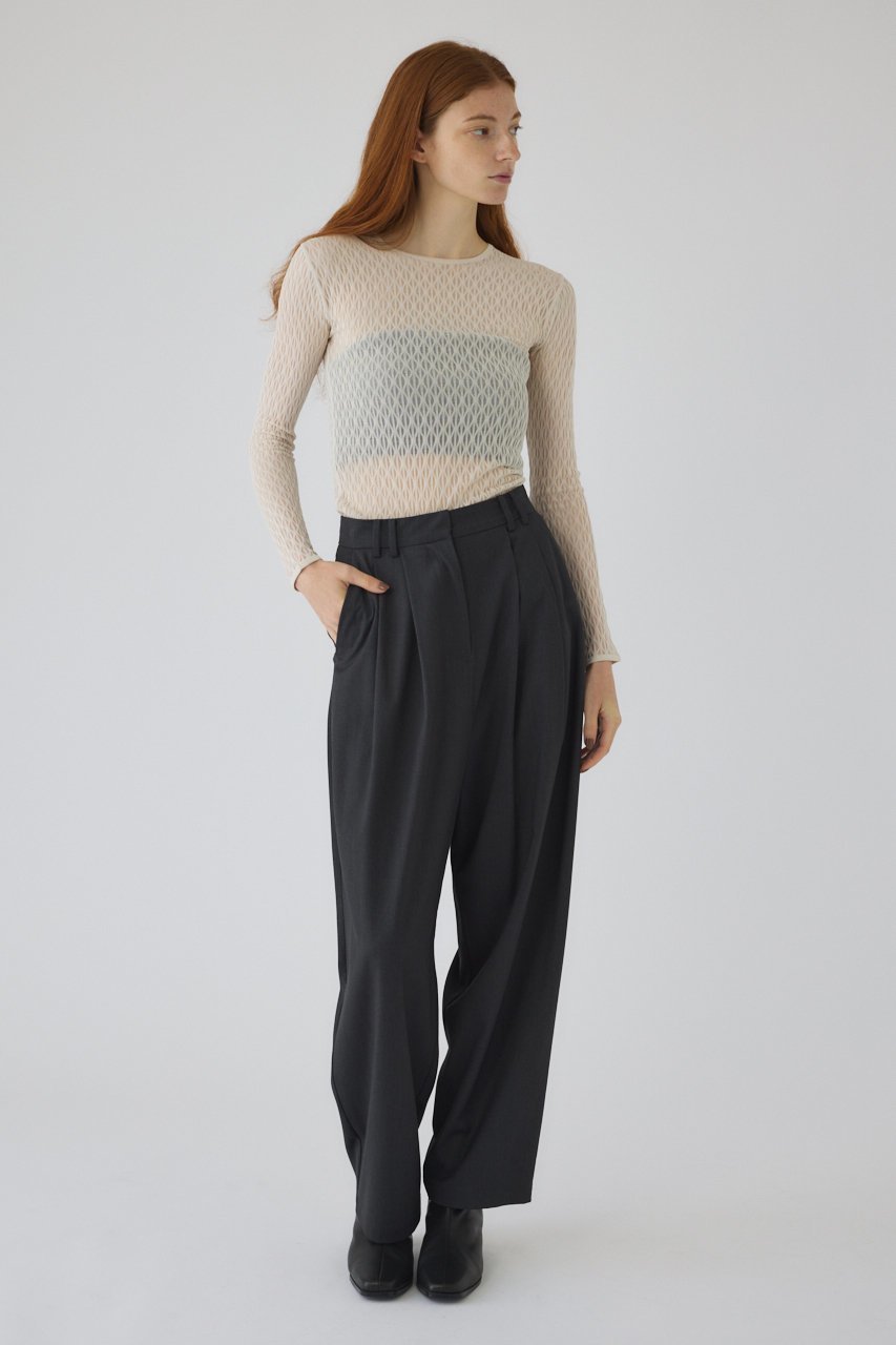 【リムアーク/RIM.ARK】のW tuck wide slacks/パンツ 人気、トレンドファッション・服の通販 founy(ファニー) ファッション Fashion レディースファッション Fashion for Women パンツ Pants & Trousers クール Cool, Chic ストレッチ Stretch, Stretchy Fabric スラックス Slacks, Dress Pants テーパード Tapered, Tapered Pants ドレープ Drape, Draping Fabric マニッシュ Mannish, Boyish ワイド Wide, Wide Fit other-5|ID: prp329100004499202 ipo3291000000033450924