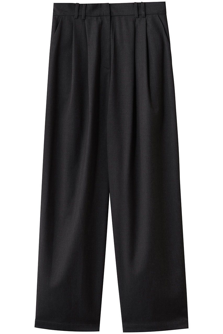【リムアーク/RIM.ARK】のW tuck wide slacks/パンツ インテリア・キッズ・メンズ・レディースファッション・服の通販 founy(ファニー) 　ファッション　Fashion　レディースファッション　Fashion for Women　パンツ　Pants & Trousers　クール　Cool, Chic　ストレッチ　Stretch, Stretchy Fabric　スラックス　Slacks, Dress Pants　テーパード　Tapered, Tapered Pants　ドレープ　Drape, Draping Fabric　マニッシュ　Mannish, Boyish　ワイド　Wide, Wide Fit　チャコールグレー|ID: prp329100004499202 ipo3291000000035419519
