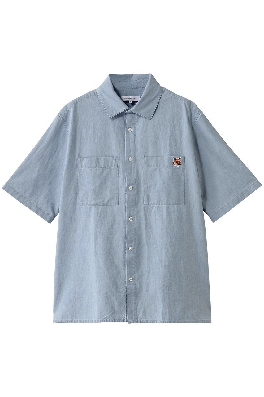 【メゾン キツネ/MAISON KITSUNE / MEN】の【MEN】RELAXED SHORT SLEEVE シャツ インテリア・キッズ・メンズ・レディースファッション・服の通販 founy(ファニー) 　ファッション　Fashion　メンズファッション　Fashion for Men　ショート　Short, Short Length　スリーブ　Sleeve, Long Sleeve / Short Sleeve　フォックス　Fox, Fox Fur　リラックス　Relax, Relaxed Fit　夏　Summer　春　Spring　S/S・春夏　SS, Spring/Summer, Warm Season　羽織　Haori, Light Jacket　インディゴ|ID: prp329100004499215 ipo3291000000032908983