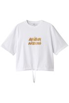 【メゾン キツネ/MAISON KITSUNE】のBUBBLE LOGO DRAWSTRING COMFORT Tシャツ ホワイト|ID:prp329100004499220