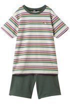 【ザ ノース フェイス/THE NORTH FACE / KIDS】の【KIDS】キッズ ショートスリーブボーダーテントティー&ショート ダックグリーン|ID:prp329100004499221
