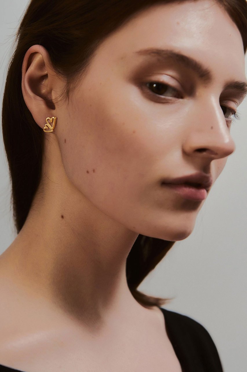 【バージュエリー/BAR Jewellery】のTWO HEARTS ピアス 人気、トレンドファッション・服の通販 founy(ファニー) 　ファッション　Fashion　レディースファッション　Fashion for Women　ジュエリー　Jewelry　ファッションリング　Fashion Rings　イヤリング・フープ・ドロップタイプ　Hoop, Drop & Clip Earrings　おすすめ　Recommended / Our Picks　イヤリング　Earrings　エレガント 上品　Elegant　デニム　Denim, Jeans Material　ネックレス　Necklace, Pendant Necklace　フォルム　Silhouette, Form　リュクス　Luxury, Elegant, High-End, Chic　other-2|ID: prp329100004499243 ipo3291000000036073263