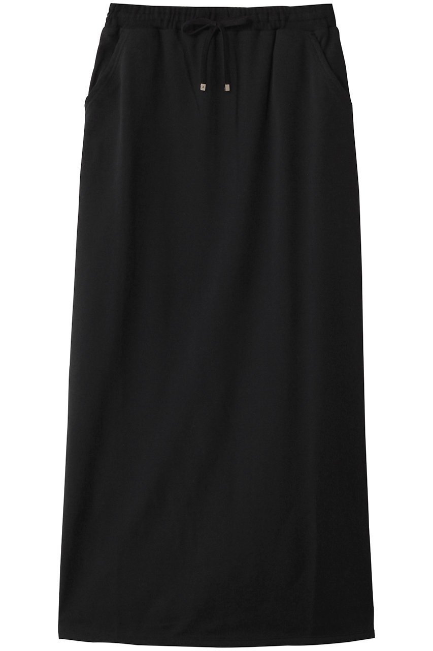 【エリオポール/heliopole】のIラインスウェットスカート インテリア・キッズ・メンズ・レディースファッション・服の通販 founy(ファニー) 　ファッション　Fashion　レディースファッション　Fashion for Women　スカート　Skirts　ロングスカート　Long Skirts / Maxi & Midi Skirts　シンプル　Simple, Minimal　ストレート　Straight, Straight Cut　ロング　Long, Long-Length　エレガント 上品　Elegant　ブラック|ID: prp329100004499255 ipo3291000000036518754