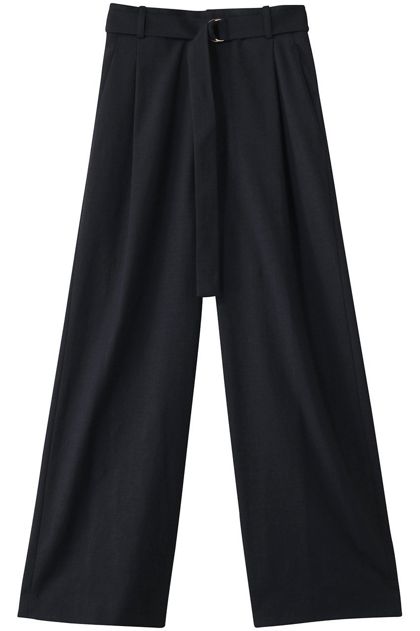 【アルアバイル/allureville】のシェルタリングタックワイドパンツ インテリア・キッズ・メンズ・レディースファッション・服の通販 founy(ファニー) 　ファッション　Fashion　レディースファッション　Fashion for Women　パンツ　Pants & Trousers　ストレート　Straight, Straight Cut　メタル　Metal, Metal Parts　ワイド　Wide, Wide Fit　エレガント 上品　Elegant　夏　Summer　ネイビー|ID: prp329100004499266 ipo3291000000032901591