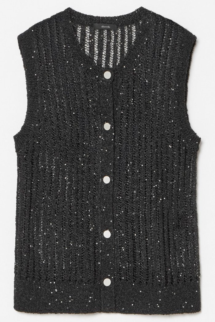 【アルアバイル/allureville】のスパンコールメッシュプルオーバー インテリア・キッズ・メンズ・レディースファッション・服の通販 founy(ファニー) https://founy.com/ ファッション Fashion レディースファッション Fashion for Women トップス・カットソー Cut & Sew Tops ニット Knit Tops & Sweaters カジュアルプルオーバー・ニットトップス Pullovers & Knit Tops / Casual Pullovers おすすめ Recommended / Our Picks スパンコール Sequins, Sequin Embellishment タンク Tank Top, Sleeveless Top フロント Front, Front Design メッシュ Mesh, Net Fabric |ID: prp329100004499272 ipo3291000000035055095