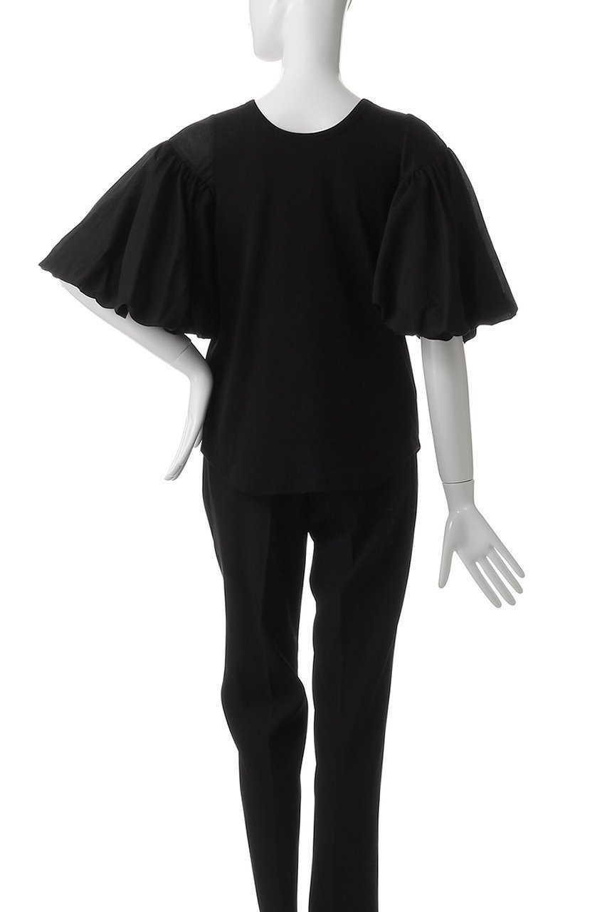 【アルアバイル/allureville】のフライスコンビボリュームスリーブプルオーバー 人気、トレンドファッション・服の通販 founy(ファニー) 　ファッション　Fashion　レディースファッション　Fashion for Women　トップス・カットソー　Cut & Sew Tops　シャツ・ブラウス・オフィスカジュアル　Elegant Blouses & Button-Ups　ロングTシャツ・Tシャツ　Longline T-Shirts & Tees　カジュアルプルオーバー・ニットトップス　Pullovers & Knit Tops / Casual Pullovers　カットソー・ベーシックTシャツ　Cut-and-Sewn Tops / Stretch Tees & Basics　ボリューム袖・フリルスリーブブラウス　Voluminous & Ruffle Sleeves / Puffy Sleeve Tops　カーディガン　Cardigan, Knitwear　ギャザー　Gathered, Ruffled　シアー　Sheer, See-Through　ショート　Short, Short Length　スリーブ　Sleeve, Long Sleeve / Short Sleeve　再入荷　Restock / Back in Stock　other-4|ID: prp329100004499273 ipo3291000000032684994