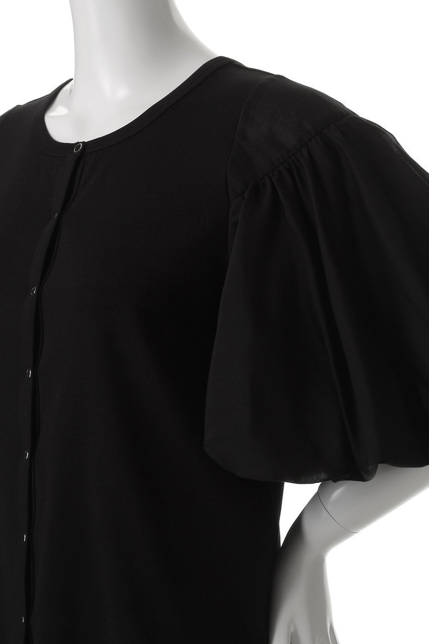 【アルアバイル/allureville】のフライスコンビボリュームスリーブプルオーバー 人気、トレンドファッション・服の通販 founy(ファニー) 　ファッション　Fashion　レディースファッション　Fashion for Women　トップス・カットソー　Cut & Sew Tops　シャツ・ブラウス・オフィスカジュアル　Elegant Blouses & Button-Ups　ロングTシャツ・Tシャツ　Longline T-Shirts & Tees　カジュアルプルオーバー・ニットトップス　Pullovers & Knit Tops / Casual Pullovers　カットソー・ベーシックTシャツ　Cut-and-Sewn Tops / Stretch Tees & Basics　ボリューム袖・フリルスリーブブラウス　Voluminous & Ruffle Sleeves / Puffy Sleeve Tops　カーディガン　Cardigan, Knitwear　ギャザー　Gathered, Ruffled　シアー　Sheer, See-Through　ショート　Short, Short Length　スリーブ　Sleeve, Long Sleeve / Short Sleeve　再入荷　Restock / Back in Stock　other-5|ID: prp329100004499273 ipo3291000000032684995