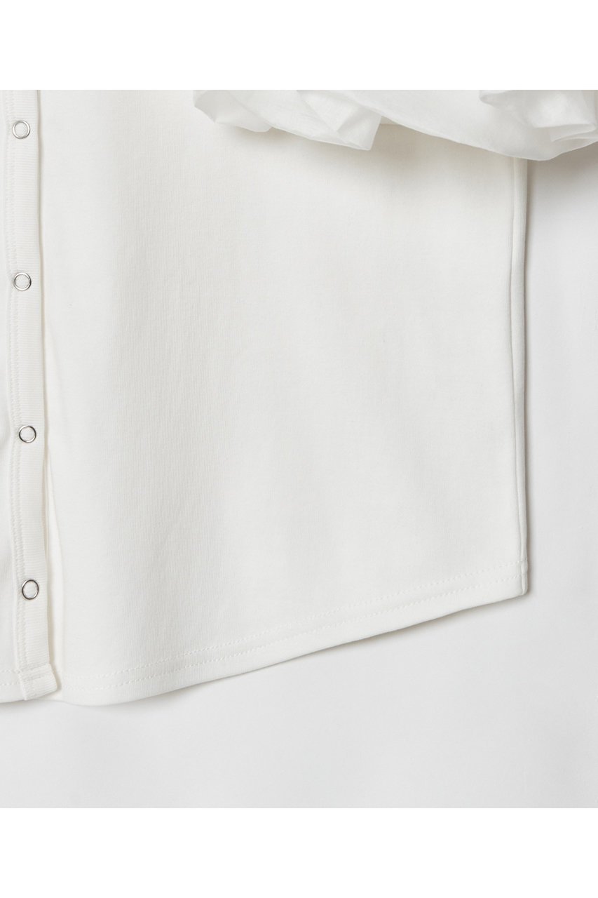 【アルアバイル/allureville】のフライスコンビボリュームスリーブプルオーバー 人気、トレンドファッション・服の通販 founy(ファニー) 　ファッション　Fashion　レディースファッション　Fashion for Women　トップス・カットソー　Cut & Sew Tops　シャツ・ブラウス・オフィスカジュアル　Elegant Blouses & Button-Ups　ロングTシャツ・Tシャツ　Longline T-Shirts & Tees　カジュアルプルオーバー・ニットトップス　Pullovers & Knit Tops / Casual Pullovers　カットソー・ベーシックTシャツ　Cut-and-Sewn Tops / Stretch Tees & Basics　ボリューム袖・フリルスリーブブラウス　Voluminous & Ruffle Sleeves / Puffy Sleeve Tops　カーディガン　Cardigan, Knitwear　ギャザー　Gathered, Ruffled　シアー　Sheer, See-Through　ショート　Short, Short Length　スリーブ　Sleeve, Long Sleeve / Short Sleeve　再入荷　Restock / Back in Stock　other-6|ID: prp329100004499273 ipo3291000000035054240