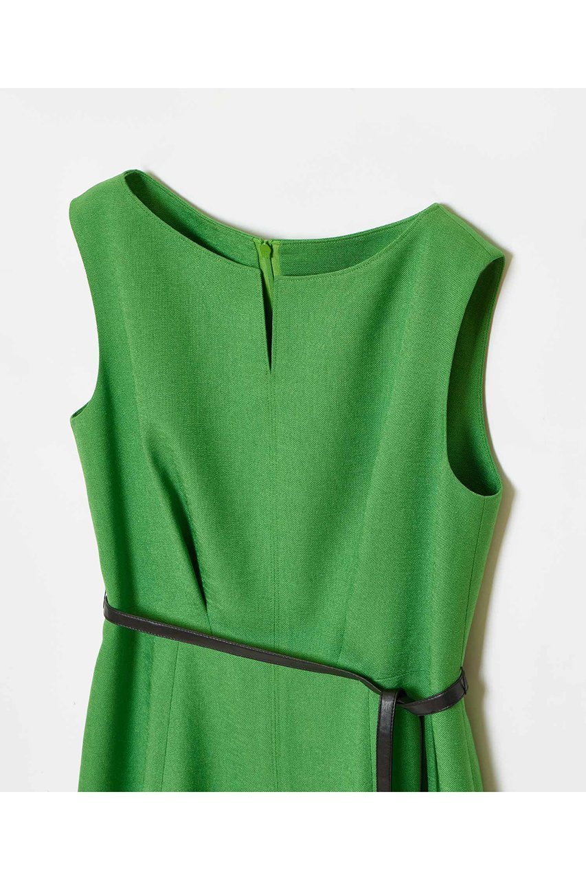 【アルアバイル/allureville】のリネンライクオックスノースリワンピース 人気、トレンドファッション・服の通販 founy(ファニー) 　ファッション　Fashion　レディースファッション　WOMEN　ワンピース　Dress　チュニック　Tunic　チュニック　Tunic　ノースリーブ　No Sleeve　フィット　Fit　フェイクレザー　Faux Leather　フレア　Flare　ロング　Long　夏　Summer　other-4|ID: prp329100004499278 ipo3291000000031742225