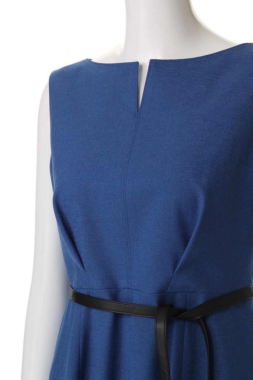 【アルアバイル/allureville】のリネンライクオックスノースリワンピース 人気、トレンドファッション・服の通販 founy(ファニー) 　ファッション　Fashion　レディースファッション　Fashion for Women　ワンピース　Dresses　チュニック　Tunic Tops & Dresses　チュニック　Tunic, Long Top　ノースリーブ　Sleeveless, No-Sleeve　フィット　Fit, Slim Fit　フェイクレザー　Faux Leather, PU Leather　フレア　Flare, Flared　ロング　Long, Long-Length　夏　Summer　other-5|ID: prp329100004499278 ipo3291000000036259713