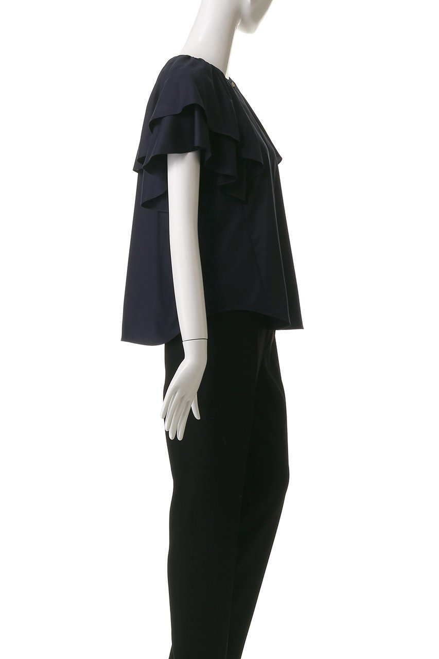 【アルアバイル/allureville】のレイヤーラッフルスリーブブラウス 人気、トレンドファッション・服の通販 founy(ファニー) 　ファッション　Fashion　レディースファッション　Fashion for Women　トップス・カットソー　Cut & Sew Tops　シャツ・ブラウス・オフィスカジュアル　Elegant Blouses & Button-Ups　ショート　Short, Short Length　スリーブ　Sleeve, Long Sleeve / Short Sleeve　タイトスカート　Pencil Skirt, Tight Skirt　デニム　Denim, Jeans Material　other-3|ID: prp329100004499281 ipo3291000000032810574