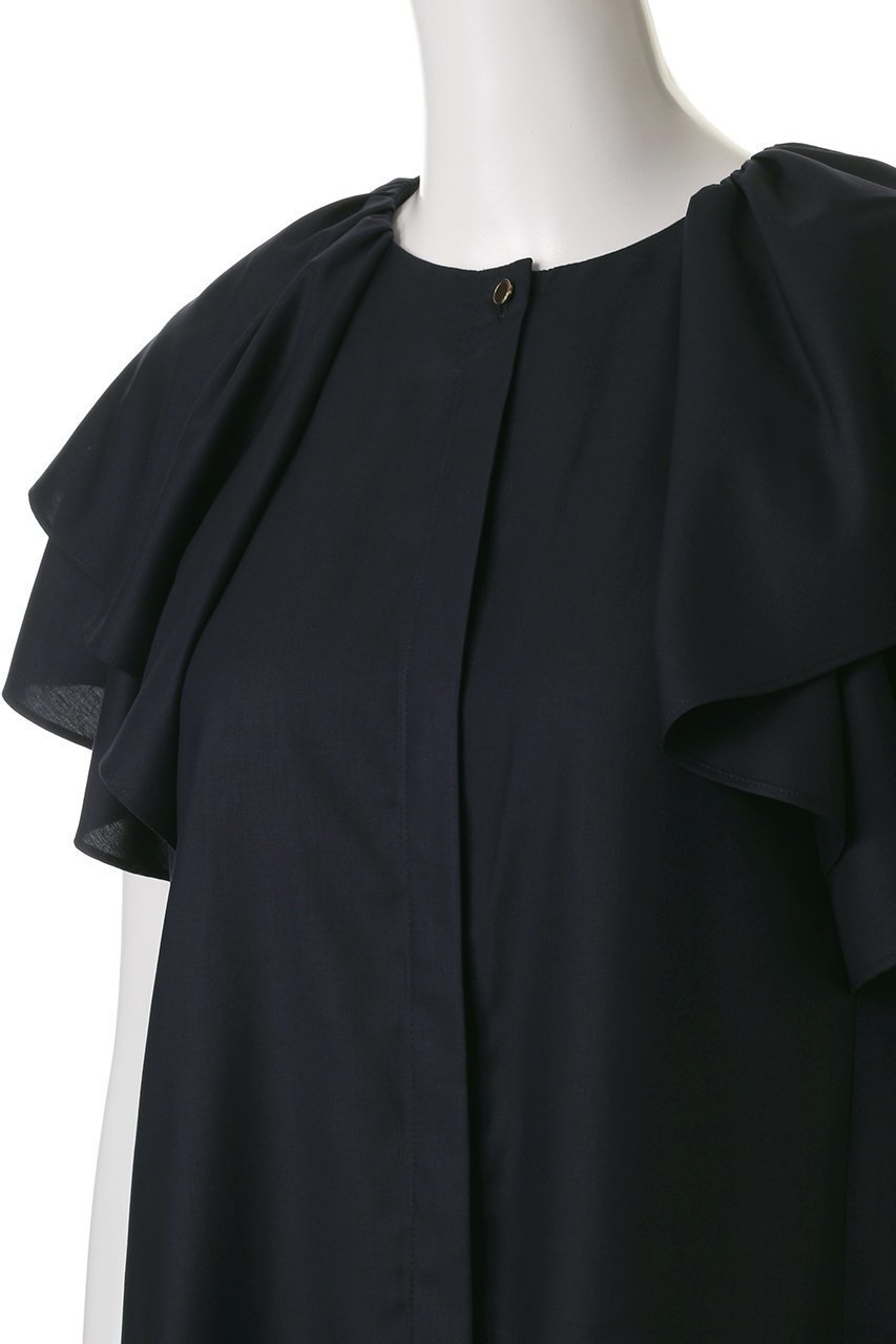 【アルアバイル/allureville】のレイヤーラッフルスリーブブラウス 人気、トレンドファッション・服の通販 founy(ファニー) 　ファッション　Fashion　レディースファッション　Fashion for Women　トップス・カットソー　Cut & Sew Tops　シャツ・ブラウス・オフィスカジュアル　Elegant Blouses & Button-Ups　ショート　Short, Short Length　スリーブ　Sleeve, Long Sleeve / Short Sleeve　タイトスカート　Pencil Skirt, Tight Skirt　デニム　Denim, Jeans Material　other-5|ID: prp329100004499281 ipo3291000000032810576