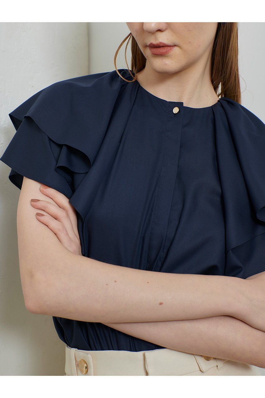 【アルアバイル/allureville】のレイヤーラッフルスリーブブラウス 人気、トレンドファッション・服の通販 founy(ファニー) 　ファッション　Fashion　レディースファッション　Fashion for Women　トップス・カットソー　Cut & Sew Tops　シャツ・ブラウス・オフィスカジュアル　Elegant Blouses & Button-Ups　ショート　Short, Short Length　スリーブ　Sleeve, Long Sleeve / Short Sleeve　タイトスカート　Pencil Skirt, Tight Skirt　デニム　Denim, Jeans Material　other-7|ID: prp329100004499281 ipo3291000000032810578