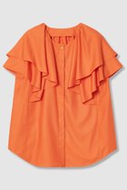 【アルアバイル/allureville】のレイヤーラッフルスリーブブラウス 人気、トレンドファッション・服の通販 founy(ファニー) ファッション Fashion レディースファッション Fashion for Women トップス・カットソー Cut & Sew Tops シャツ・ブラウス・オフィスカジュアル Elegant Blouses & Button-Ups ショート Short, Short Length スリーブ Sleeve, Long Sleeve / Short Sleeve タイトスカート Pencil Skirt, Tight Skirt デニム Denim, Jeans Material thumbnail オレンジ|ID: prp329100004499281 ipo3291000000035969414