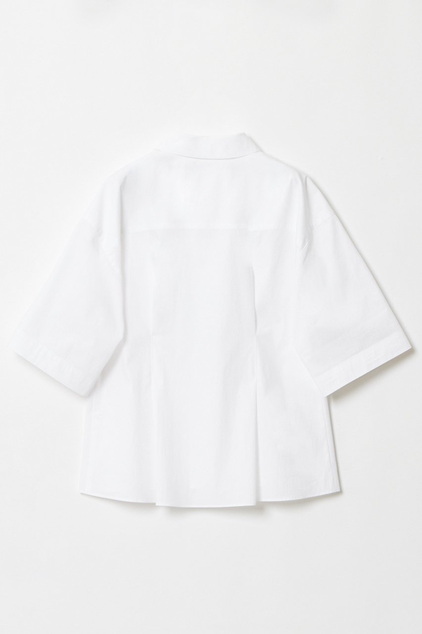 【アルアバイル/allureville】のタイプライタータックペプラムシャツ 人気、トレンドファッション・服の通販 founy(ファニー) 　ファッション　Fashion　レディースファッション　WOMEN　トップス・カットソー　Tops/Tshirt　シャツ/ブラウス　Shirts/Blouses　シェイプ　Shape　ショート　Short　ストレッチ　Stretch　スリーブ　Sleeve　タイトスカート　Tight Skirt　タイプライター　Typewriter　フォルム　Form　ワイド　Wide　半袖　Short Sleeve　other-2|ID: prp329100004499285 ipo3291000000031742265