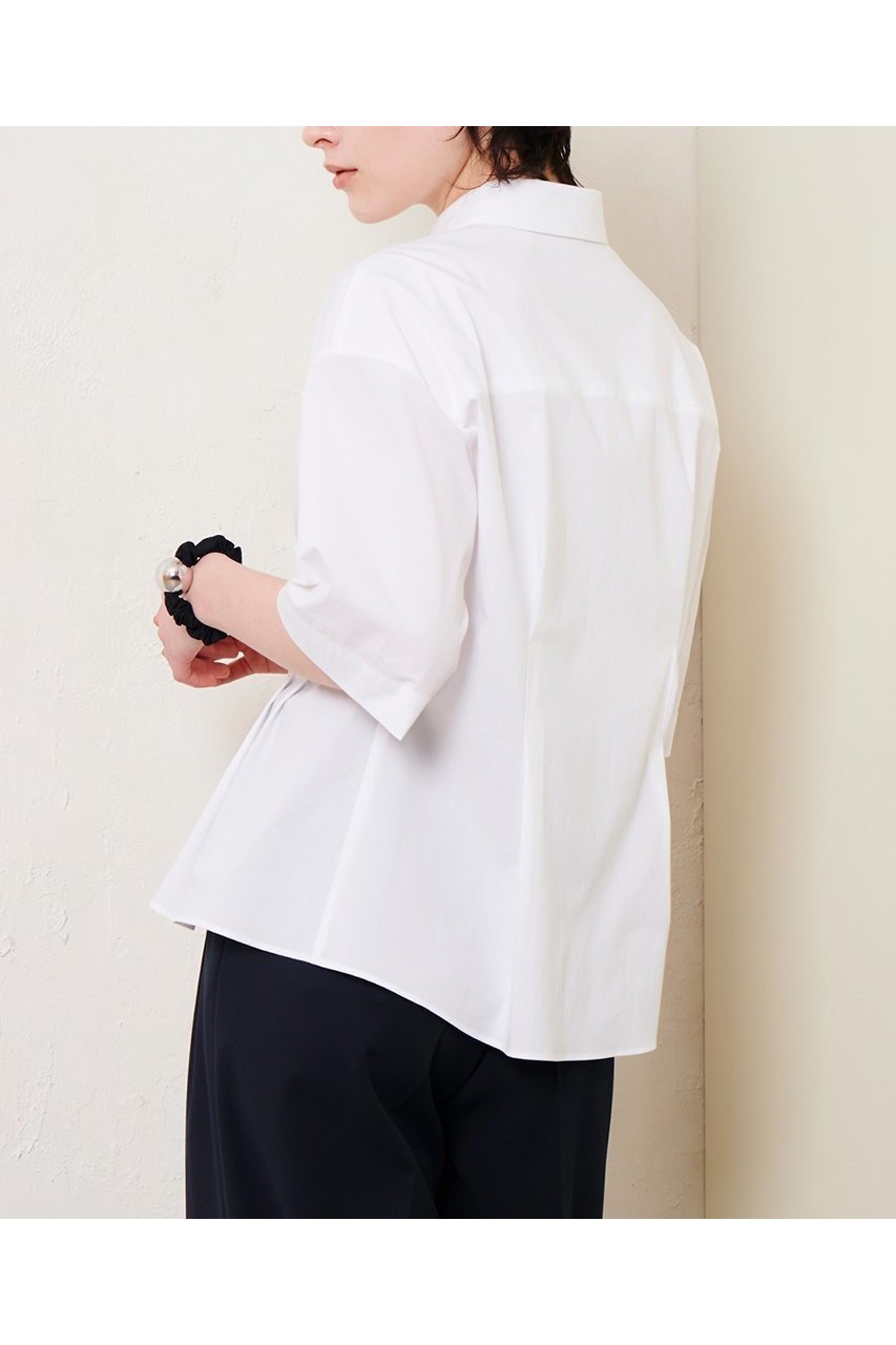 【アルアバイル/allureville】のタイプライタータックペプラムシャツ 人気、トレンドファッション・服の通販 founy(ファニー) 　ファッション　Fashion　レディースファッション　WOMEN　トップス・カットソー　Tops/Tshirt　シャツ/ブラウス　Shirts/Blouses　シェイプ　Shape　ショート　Short　ストレッチ　Stretch　スリーブ　Sleeve　タイトスカート　Tight Skirt　タイプライター　Typewriter　フォルム　Form　ワイド　Wide　半袖　Short Sleeve　other-7|ID: prp329100004499285 ipo3291000000031742270