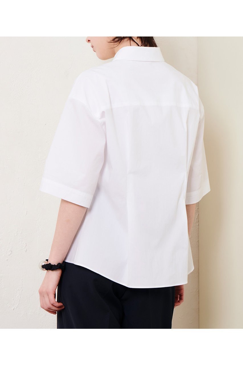 【アルアバイル/allureville】のタイプライタータックペプラムシャツ 人気、トレンドファッション・服の通販 founy(ファニー) 　ファッション　Fashion　レディースファッション　WOMEN　トップス・カットソー　Tops/Tshirt　シャツ/ブラウス　Shirts/Blouses　シェイプ　Shape　ショート　Short　ストレッチ　Stretch　スリーブ　Sleeve　タイトスカート　Tight Skirt　タイプライター　Typewriter　フォルム　Form　ワイド　Wide　半袖　Short Sleeve　other-8|ID: prp329100004499285 ipo3291000000031742271