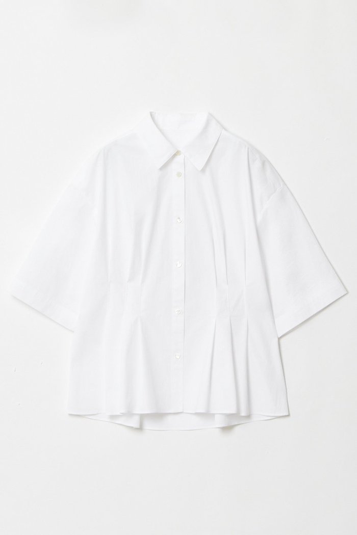 【アルアバイル/allureville】のタイプライタータックペプラムシャツ インテリア・キッズ・メンズ・レディースファッション・服の通販 founy(ファニー) https://founy.com/ ファッション Fashion レディースファッション Fashion for Women トップス・カットソー Cut & Sew Tops シャツ・ブラウス・オフィスカジュアル Elegant Blouses & Button-Ups シェイプ Shape, Slim Fit ショート Short, Short Length ストレッチ Stretch, Stretchy Fabric スリーブ Sleeve, Long Sleeve / Short Sleeve タイトスカート Pencil Skirt, Tight Skirt タイプライター Typewriter Fabric, Crisp Cotton フォルム Silhouette, Form ワイド Wide, Wide Fit 半袖 Short Sleeve, Half Sleeve |ID: prp329100004499285 ipo3291000000032707591