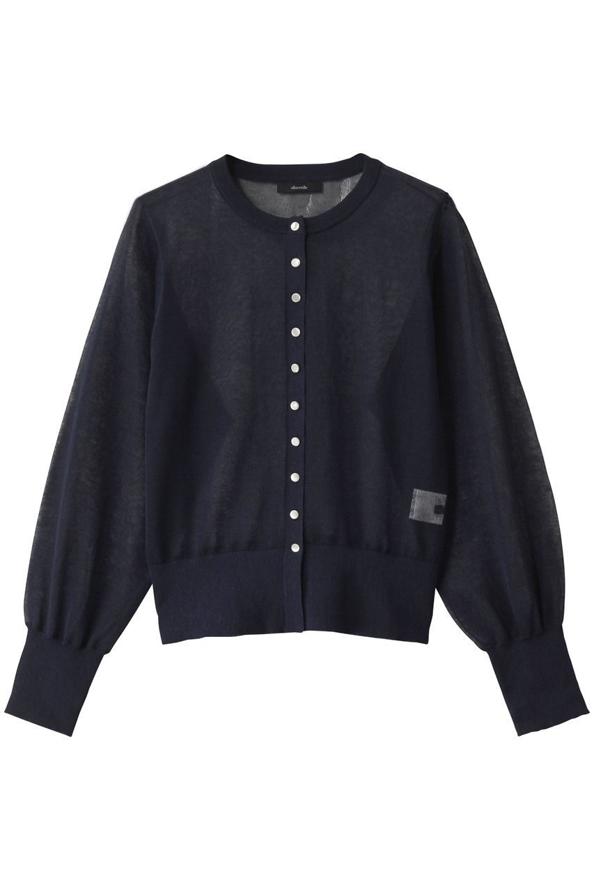 【アルアバイル/allureville】のシアーラミーカーディガン インテリア・キッズ・メンズ・レディースファッション・服の通販 founy(ファニー) 　ファッション　Fashion　レディースファッション　WOMEN　トップス・カットソー　Tops/Tshirt　ニット　Knit Tops　カーディガン　Cardigans　エアリー　Airy　カーディガン　Cardigan　パール　Pearl　エレガント 上品　Elegant　夏　Summer　NEW・新作・新着・新入荷　New Arrivals　春　Spring　S/S・春夏　Ss・Spring/Summer　ネイビー|ID: prp329100004499287 ipo3291000000031742289