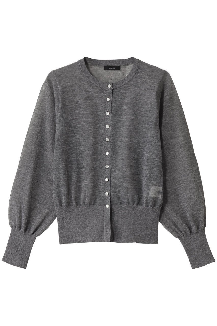 【アルアバイル/allureville】のシアーラミーカーディガン インテリア・キッズ・メンズ・レディースファッション・服の通販 founy(ファニー) ファッション Fashion レディースファッション Fashion for Women トップス・カットソー Cut & Sew Tops ニット Knit Tops & Sweaters カーディガン・羽織り Layered Style Cardigans エアリー Airy Texture カーディガン Cardigan, Knitwear パール Pearl, Pearl Accent エレガント 上品 Elegant 夏 Summer 春 Spring S/S・春夏 SS, Spring/Summer, Warm Season グレー|ID: prp329100004499287 ipo3291000000032925133