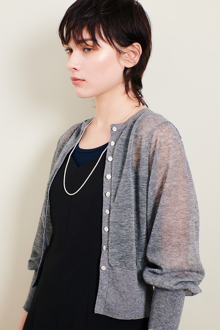 【アルアバイル/allureville】のシアーラミーカーディガン 人気、トレンドファッション・服の通販 founy(ファニー) ファッション Fashion レディースファッション Fashion for Women トップス・カットソー Cut & Sew Tops ニット Knit Tops & Sweaters カーディガン・羽織り Layered Style Cardigans エアリー Airy Texture カーディガン Cardigan, Knitwear パール Pearl, Pearl Accent エレガント 上品 Elegant 夏 Summer 春 Spring S/S・春夏 SS, Spring/Summer, Warm Season other-6|ID: prp329100004499287 ipo3291000000032925182