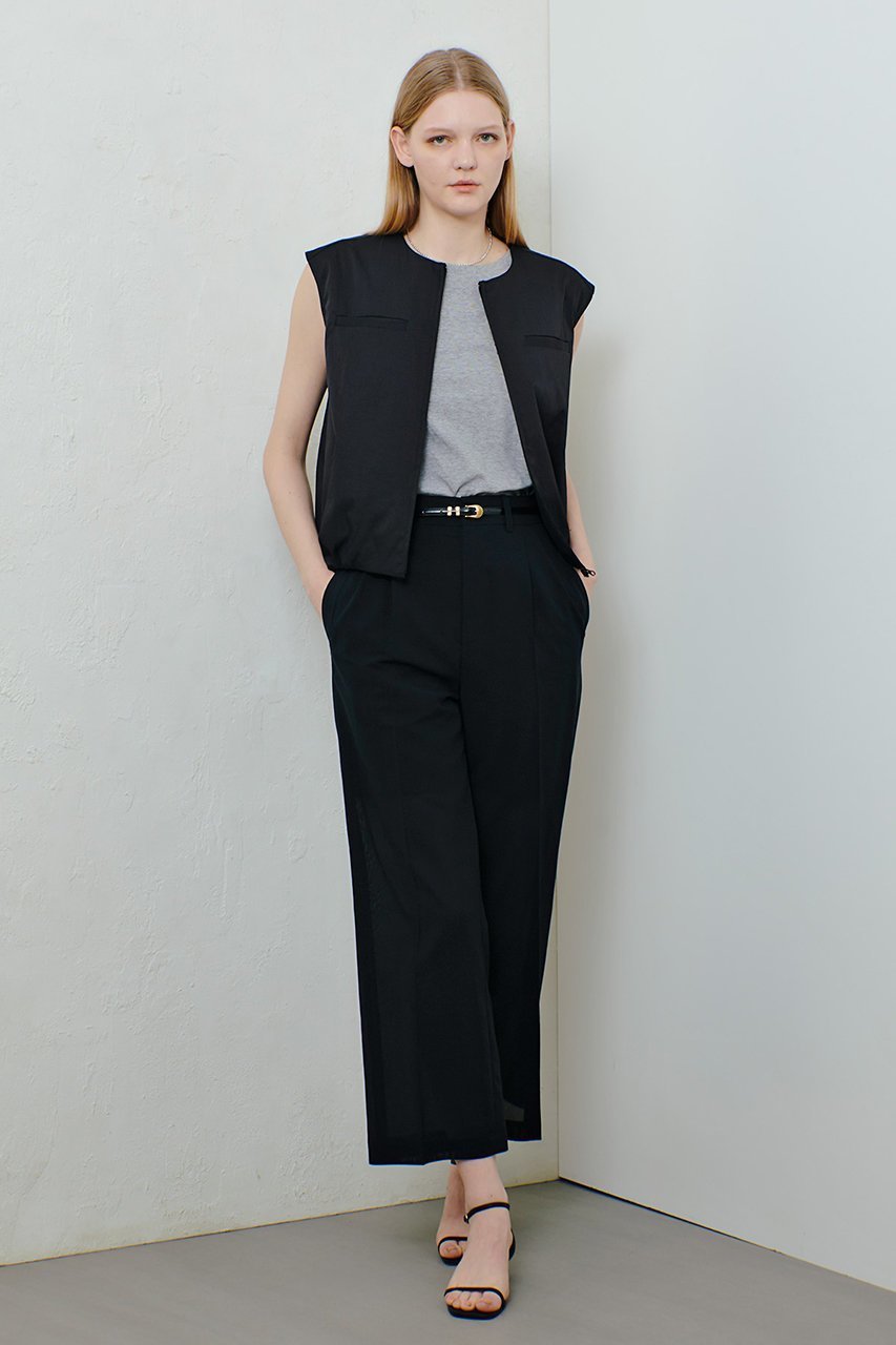 【アルアバイル/allureville】のボイルシアーセンタープレスパンツ 人気、トレンドファッション・服の通販 founy(ファニー) 　ファッション　Fashion　レディースファッション　Ladies' Fashion Online　パンツ　Pants　カットソー　Cut And Sew　シアー　Sheer　ストレート　Straight　センター　Center　マニッシュ　Mannish　エレガント 上品　Elegant　other-8|ID: prp329100004499289 ipo3291000000032150973