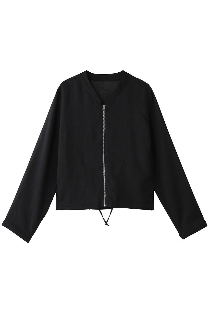 【ミディウミソリッド/MIDIUMISOLID】のlinen like mesh blouson.M ブルゾン インテリア・キッズ・メンズ・レディースファッション・服の通販 founy(ファニー) 　ファッション　Fashion　レディースファッション　Fashion for Women　アウター　Coat / Outerwear Collection　レディースジャケット・軽アウター　Jackets　ブルゾンジャケット・スポーティアウター　Blouson Jackets　シンプル　Simple, Minimal　ジャケット　Jacket, Outerwear　ブルゾン　Blouson, Bomber Jacket　夏　Summer　春　Spring　S/S・春夏　SS, Spring/Summer, Warm Season　black|ID: prp329100004499296 ipo3291000000032952144