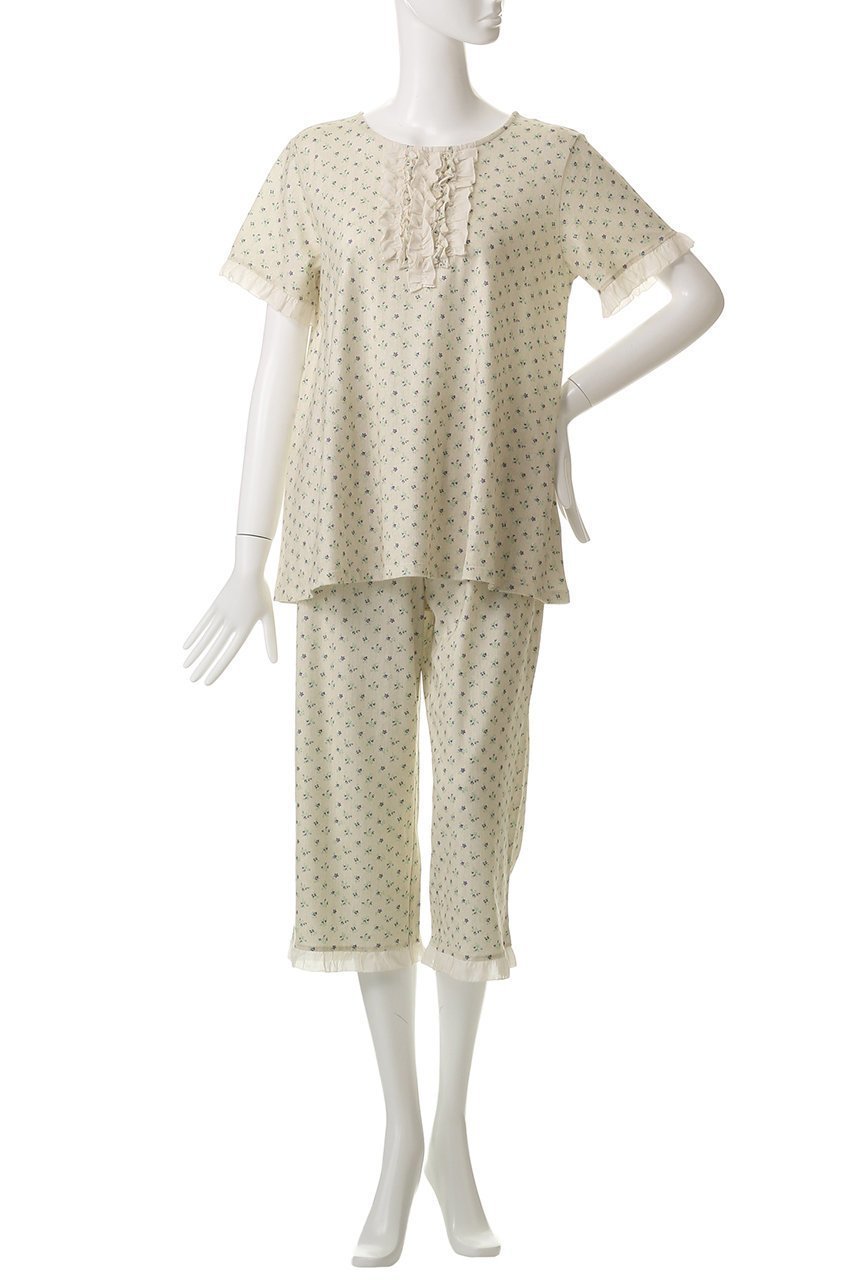 【キッドブルー/KID BLUE】のデニムフラワーPtNパジャマ 人気、トレンドファッション・服の通販 founy(ファニー) 　ファッション　Fashion　レディースファッション　WOMEN　デニム　Denim　パジャマ　Pajamas　フェミニン　Feminine　フラワー　Flower　フリル　Frills　プリント　Print　other-2|ID: prp329100004499297 ipo3291000000031742374