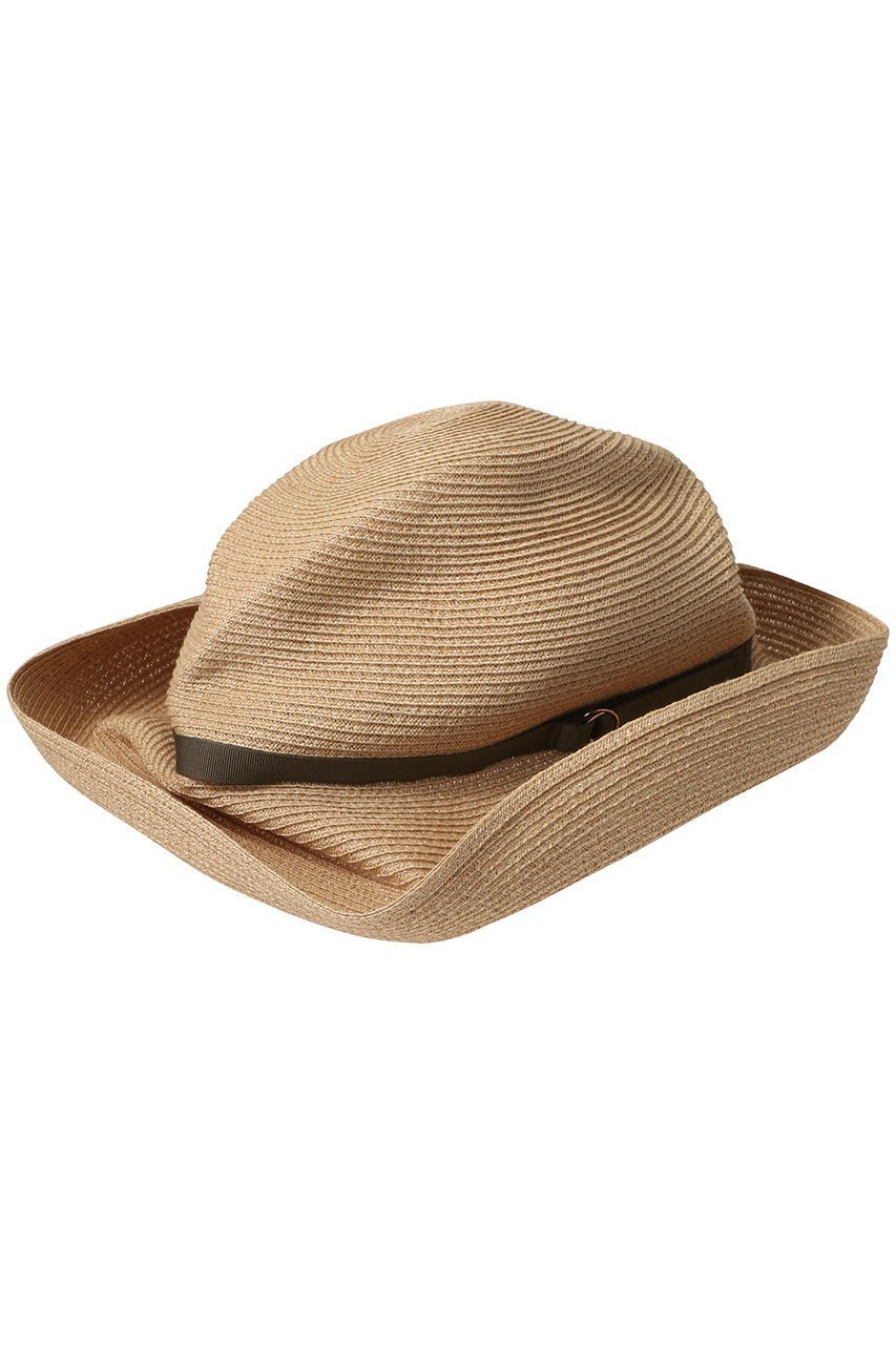 【マチュアーハ/mature ha.】のペーパーアバカ BOXEDハット 11cmブリム(ring belt) インテリア・キッズ・メンズ・レディースファッション・服の通販 founy(ファニー) 　ファッション　Fashion　レディースファッション　WOMEN　帽子　Hats　おすすめ　Recommend　ギフト プレゼント　Gift Present　フォルム　Form　ボックス　Box　リゾート　Resort　エレガント 上品　Elegant　帽子　Hat　旅行　Travel　軽量　Lightweight　ベージュ×ブラウン|ID: prp329100004500645 ipo3291000000031754074