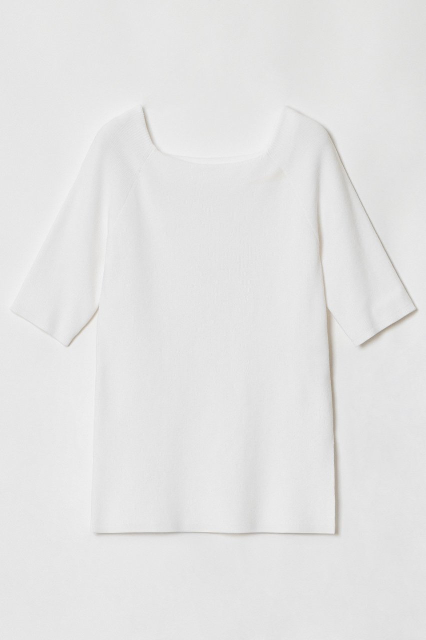 【アルアバイル/allureville】の2WAY ネック5分袖プルオーバー 人気、トレンドファッション・服の通販 founy(ファニー) 　ファッション　Fashion　レディースファッション　Fashion for Women　トップス・カットソー　Cut & Sew Tops　ニット　Knit Tops & Sweaters　カジュアルプルオーバー・ニットトップス　Pullovers & Knit Tops / Casual Pullovers　グラフィック　Graphic, Graphic Design　ボトム　Bottoms, Lower Wear　夏　Summer　春　Spring　 other-1|ID: prp329100004500657 ipo3291000000032810543