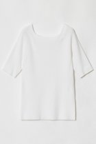 【アルアバイル/allureville】の2WAY ネック5分袖プルオーバー オフホワイト|ID:prp329100004500657