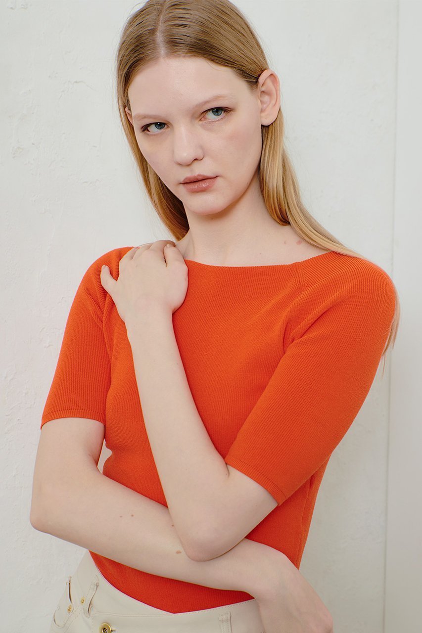 【アルアバイル/allureville】の2WAY ネック5分袖プルオーバー 人気、トレンドファッション・服の通販 founy(ファニー) 　ファッション　Fashion　レディースファッション　Fashion for Women　トップス・カットソー　Cut & Sew Tops　ニット　Knit Tops & Sweaters　カジュアルプルオーバー・ニットトップス　Pullovers & Knit Tops / Casual Pullovers　グラフィック　Graphic, Graphic Design　ボトム　Bottoms, Lower Wear　夏　Summer　春　Spring　other-8|ID: prp329100004500657 ipo3291000000032810554