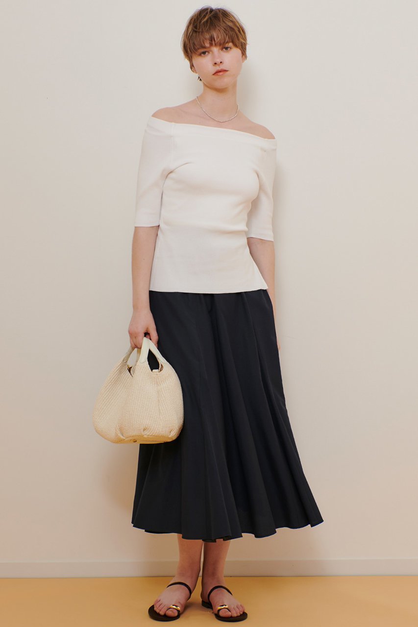 【アルアバイル/allureville】の2WAY ネック5分袖プルオーバー 人気、トレンドファッション・服の通販 founy(ファニー) 　ファッション　Fashion　レディースファッション　Fashion for Women　トップス・カットソー　Cut & Sew Tops　ニット　Knit Tops & Sweaters　カジュアルプルオーバー・ニットトップス　Pullovers & Knit Tops / Casual Pullovers　グラフィック　Graphic, Graphic Design　ボトム　Bottoms, Lower Wear　夏　Summer　春　Spring　other-4|ID: prp329100004500657 ipo3291000000033706514