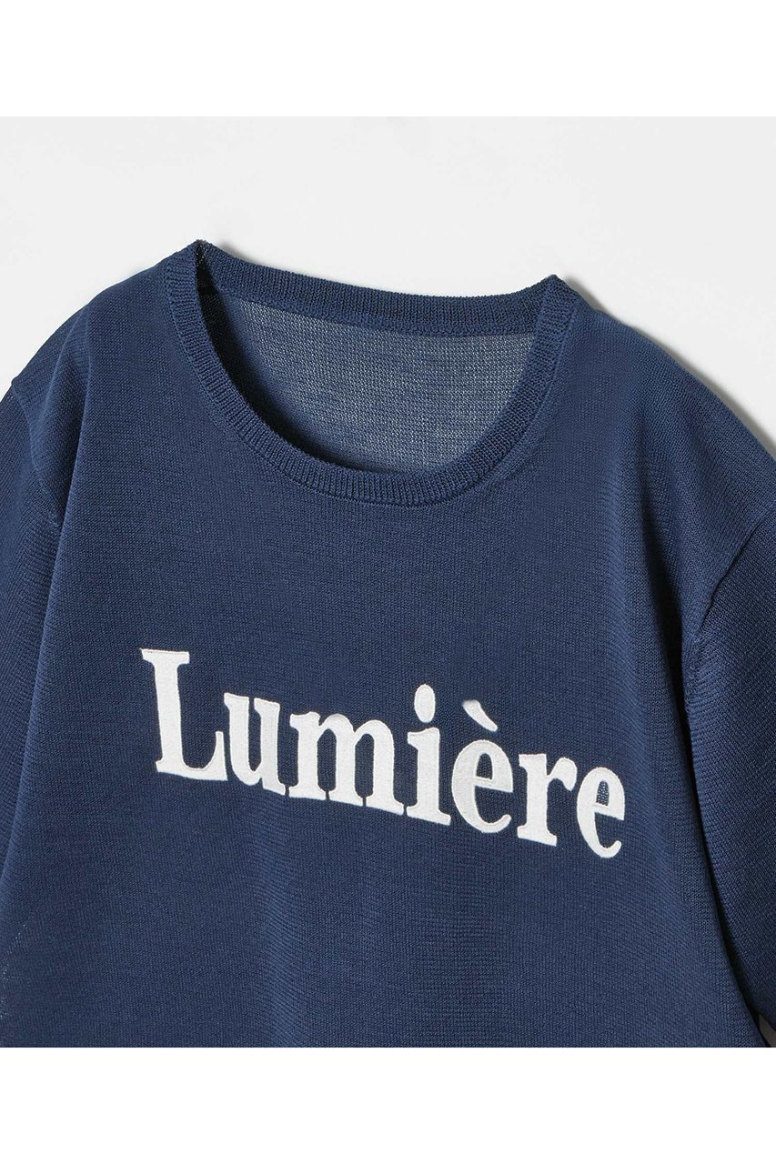 【アルアバイル/allureville】のエンブロイダリーロゴニットT 人気、トレンドファッション・服の通販 founy(ファニー) 　ファッション　Fashion　レディースファッション　WOMEN　トップス・カットソー　Tops/Tshirt　ニット　Knit Tops　プルオーバー　Pullover　サテン　Satin　ショルダー　Shoulder　ドロップ　Drop　パターン　Pattern　プリント　Print　リラックス　Relax　NEW・新作・新着・新入荷　New Arrivals　other-3|ID: prp329100004500658 ipo3291000000031754219
