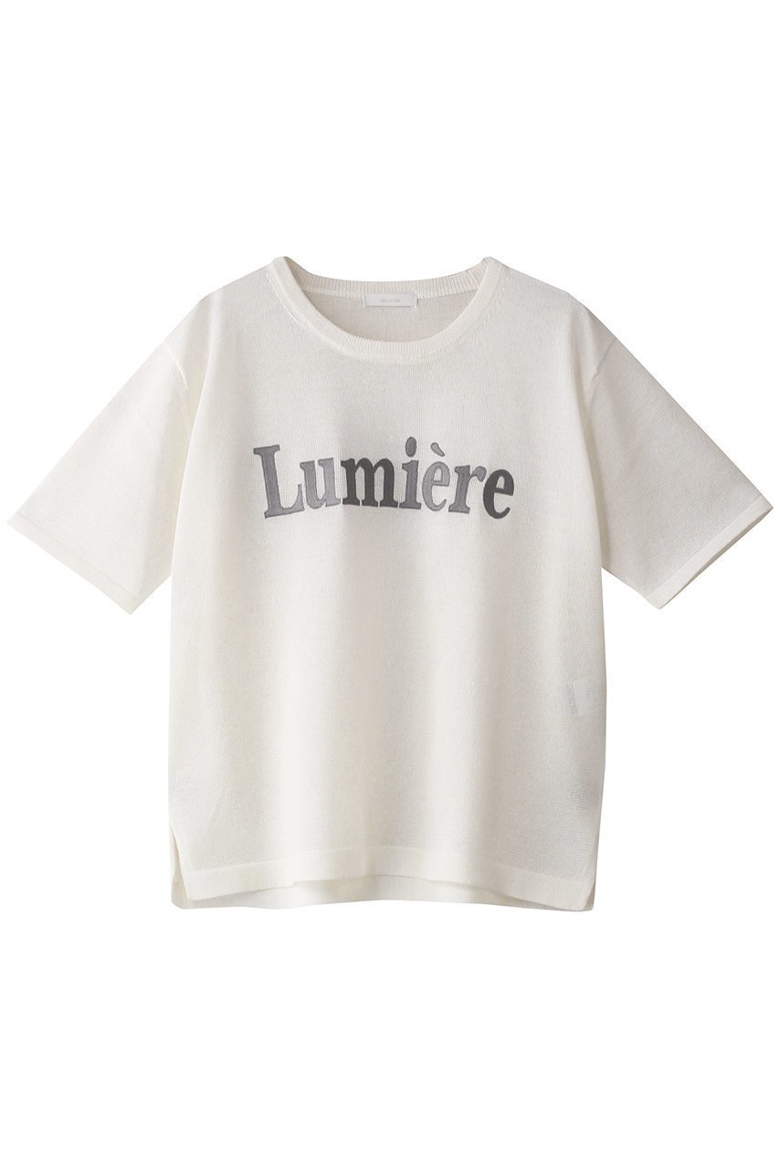 【アルアバイル/allureville】のエンブロイダリーロゴニットT インテリア・キッズ・メンズ・レディースファッション・服の通販 founy(ファニー) 　ファッション　Fashion　レディースファッション　WOMEN　トップス・カットソー　Tops/Tshirt　ニット　Knit Tops　プルオーバー　Pullover　サテン　Satin　ショルダー　Shoulder　ドロップ　Drop　パターン　Pattern　プリント　Print　リラックス　Relax　オフホワイト|ID: prp329100004500658 ipo3291000000032074572