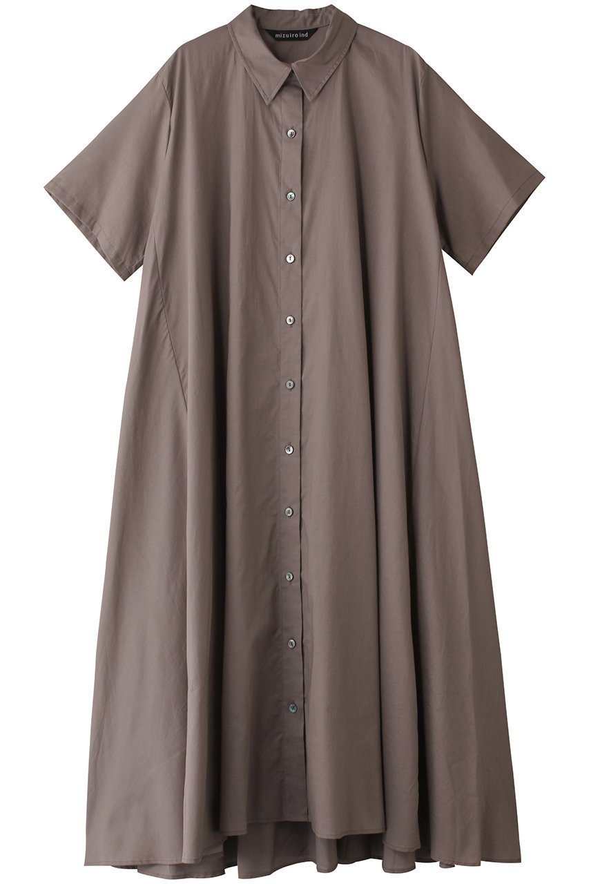 【ミズイロ インド/mizuiro ind】のhalf slv flare shirt OP ワンピース インテリア・キッズ・メンズ・レディースファッション・服の通販 founy(ファニー) 　ファッション　Fashion　レディースファッション　WOMEN　ワンピース　Dress　チュニック　Tunic　スリーブ　Sleeve　チュニック　Tunic　ハーフ　Half　フェミニン　Feminine　フレア　Flare　ロング　Long　夏　Summer　定番　Standard　春　Spring　S/S・春夏　Ss・Spring/Summer　beige|ID: prp329100004503118 ipo3291000000032025324