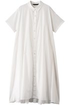 【ミズイロ インド/mizuiro ind】のhalf slv flare shirt OP ワンピース off white|ID:prp329100004503118