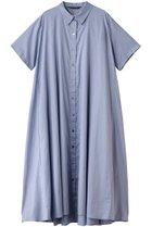 【ミズイロ インド/mizuiro ind】のhalf slv flare shirt OP ワンピース l.blueA|ID:prp329100004503118