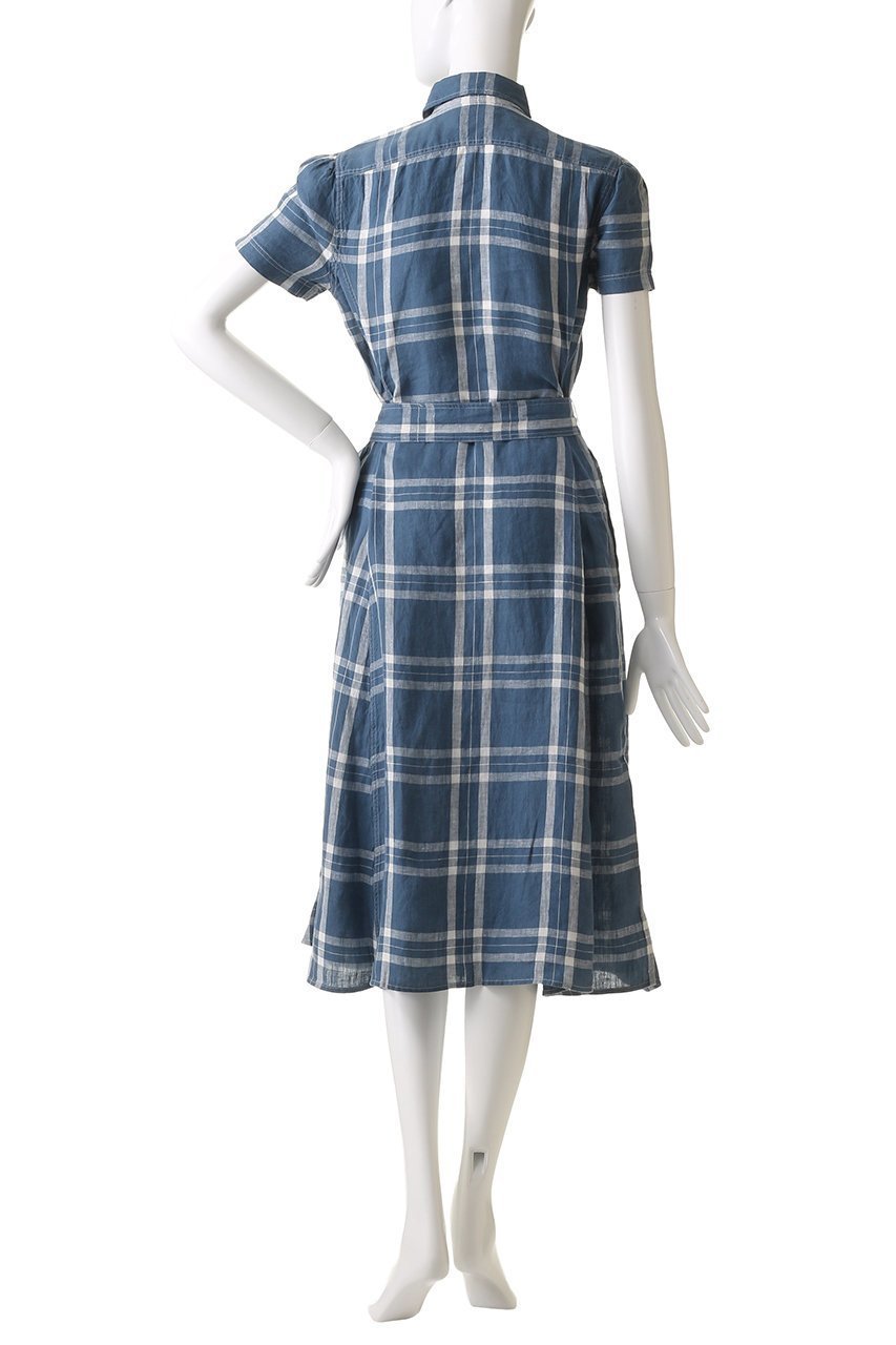 【ラルフローレン/RALPH LAUREN】の【POLO RALPH LAUREN】ベルテッド リネン ショートスリーブ シャツドレス 人気、トレンドファッション・服の通販 founy(ファニー) 　ファッション　Fashion　レディースファッション　Fashion for Women　ワンピース　Dresses　フォーマル・パーティードレス・結婚式用ドレス　Elegant & Casual Dresses　チュニック　Tunic Tops & Dresses　ショート　Short, Short Length　スリーブ　Sleeve, Long Sleeve / Short Sleeve　チェック　Check, Plaid, Tartan　チュニック　Tunic, Long Top　ドレス　Dress, One-Piece　フェミニン　Feminine, Girly　リネン　Linen, Linen Fabric　エレガント 上品　Elegant　夏　Summer　春　Spring　S/S・春夏　SS, Spring/Summer, Warm Season　other-4|ID: prp329100004503123 ipo3291000000032859374