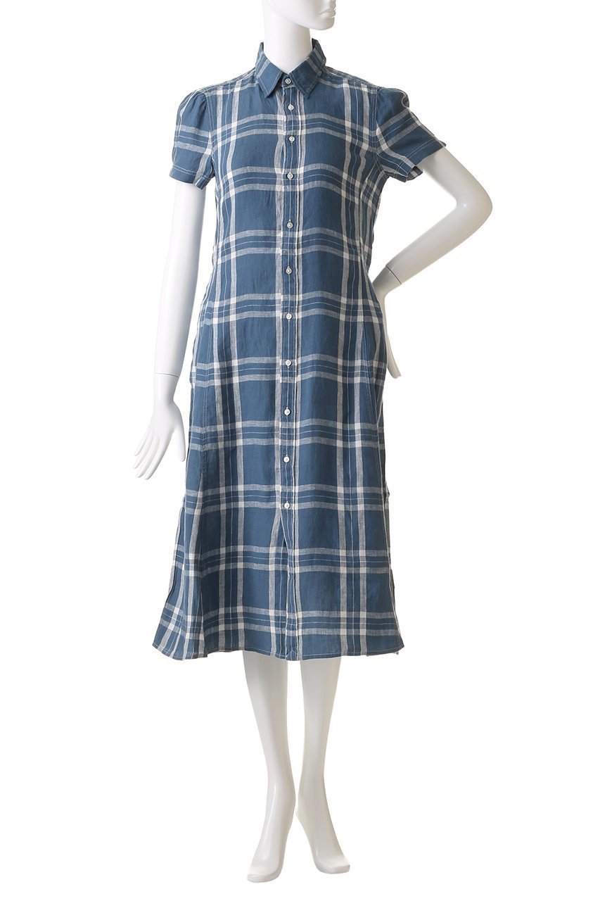 【ラルフローレン/RALPH LAUREN】の【POLO RALPH LAUREN】ベルテッド リネン ショートスリーブ シャツドレス 人気、トレンドファッション・服の通販 founy(ファニー) 　ファッション　Fashion　レディースファッション　Fashion for Women　ワンピース　Dresses　フォーマル・パーティードレス・結婚式用ドレス　Elegant & Casual Dresses　チュニック　Tunic Tops & Dresses　ショート　Short, Short Length　スリーブ　Sleeve, Long Sleeve / Short Sleeve　チェック　Check, Plaid, Tartan　チュニック　Tunic, Long Top　ドレス　Dress, One-Piece　フェミニン　Feminine, Girly　リネン　Linen, Linen Fabric　エレガント 上品　Elegant　夏　Summer　春　Spring　S/S・春夏　SS, Spring/Summer, Warm Season　other-6|ID: prp329100004503123 ipo3291000000032859384
