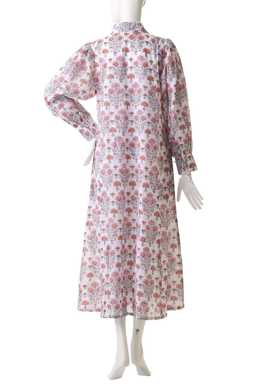 【エスゼット ブロックプリント/SZ Blockprints】のLEO DRESS GERANIUM Vネックワンピース 人気、トレンドファッション・服の通販 founy(ファニー) 　ファッション　Fashion　レディースファッション　Fashion for Women　ワンピース　Dresses　フォーマル・パーティードレス・結婚式用ドレス　Elegant & Casual Dresses　チュニック　Tunic Tops & Dresses　スリーブ　Sleeve, Long Sleeve / Short Sleeve　チュニック　Tunic, Long Top　プリント　Print, Printed Pattern　今夏　This Summer　夏　Summer　other-4|ID: prp329100004503129 ipo3291000000032859318
