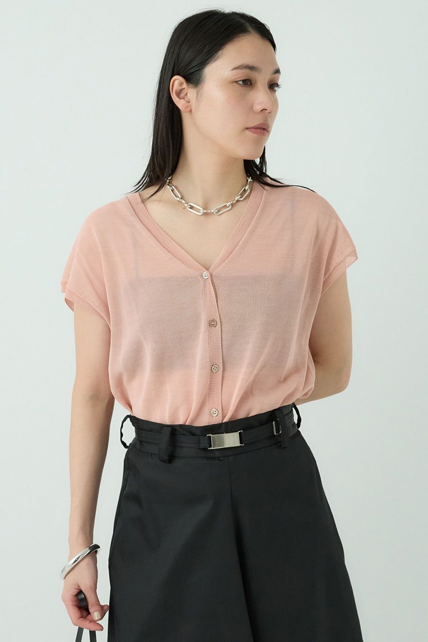 【カオス/Chaos】のキルシェニットベストカーディガン 人気、トレンドファッション・服の通販 founy(ファニー) 　ファッション　Fashion　レディースファッション　Fashion for Women　トップス・カットソー　Cut & Sew Tops　ニット　Knit Tops & Sweaters　カーディガン・羽織り　Layered Style Cardigans　ベスト&ジレ / 重ね着スタイル　Vests & Gilets　カーディガン　Cardigan, Knitwear　バランス　Balance, Style Balance　フロント　Front, Front Design　other-7|ID: prp329100004503132 ipo3291000000032629378