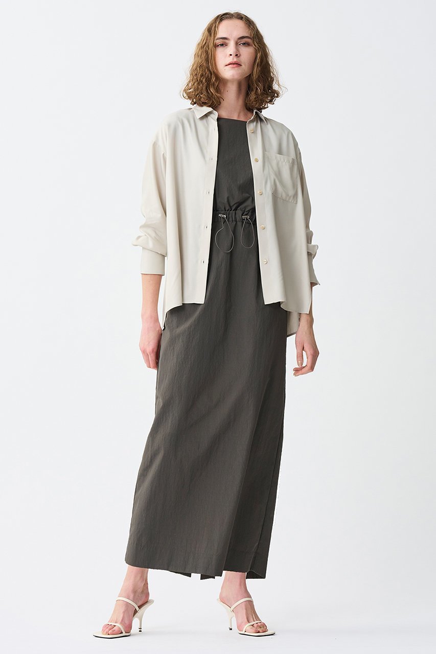 【アンクレイヴ/uncrave】のライトプルーフナイロン ドロストワンピース 人気、トレンドファッション・服の通販 founy(ファニー) 　ファッション　Fashion　レディースファッション　Fashion for Women　ワンピース　Dresses　チュニック　Tunic Tops & Dresses　おすすめ　Recommended / Our Picks　スポーティ　Sporty, Casual Athletic　スリット　Slit, Slit Detail　チュニック　Tunic, Long Top　フェミニン　Feminine, Girly　リゾート　Resort, Vacation Style　ロング　Long, Long-Length　夏　Summer　春　Spring　S/S・春夏　SS, Spring/Summer, Warm Season　other-6|ID: prp329100004503195 ipo3291000000032859463